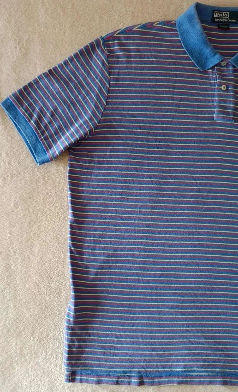 Polo Ralph Lauren vintage strepen blauw rood geel Maat XL – photo 6